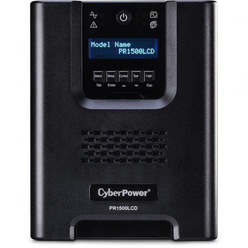 Cyber Power PR1500LCDN Smart App Sinewave UPS Systems1500VA/1500W, 120 VAC, NEMA 5-15P, Mini-Tower, Sine Wave, 8 Outlets, LCD, Panel&r… PR1500LCDN