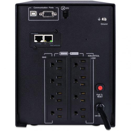 Cyber Power PR1500LCDN Smart App Sinewave UPS Systems1500VA/1500W, 120 VAC, NEMA 5-15P, Mini-Tower, Sine Wave, 8 Outlets, LCD, Panel&r… PR1500LCDN