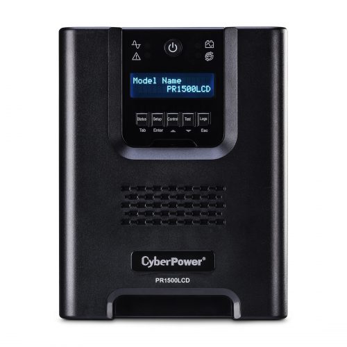 Cyber Power PR1500LCDTAA TAA Compliant UPS Systems1500VA/1500W, 120 VAC, NEMA 5-15P, Mini-Tower, Sine Wave, 8 Outlets, LCD, Panel&re… PR1500LCDTAA