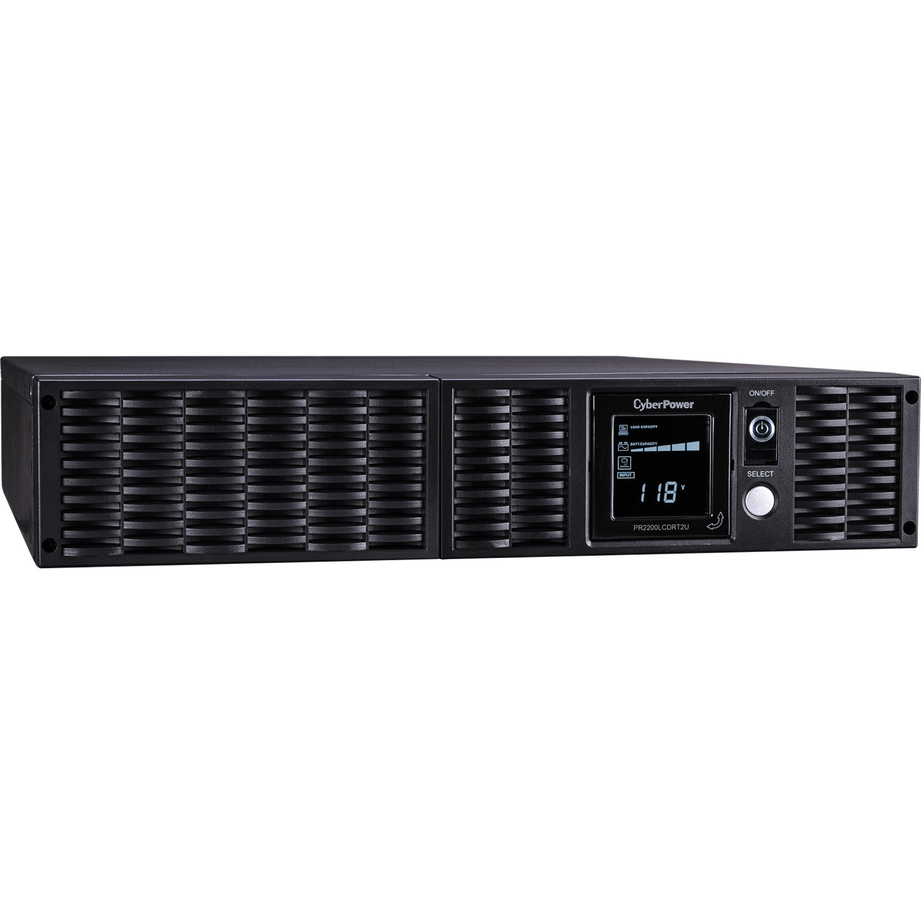 Cyber Power PR2200LCDRT2U Smart App Sinewave UPS Systems2150VA/1980W, 120 VAC, NEMA 5-20P, 2U, Rack / Tower, Sine Wave, 8 Outlets, LCD,… PR2200LCDRT2U