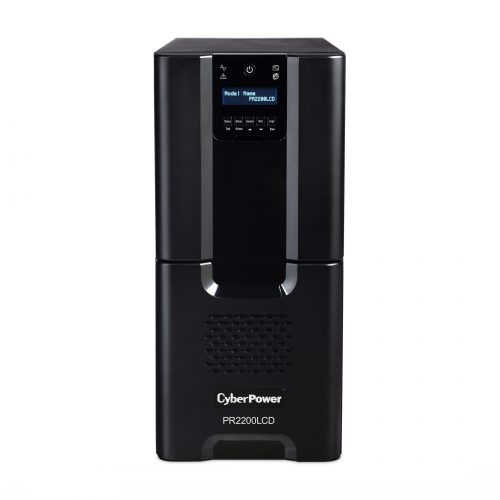 Cyber Power PR2200LCD Smart App Sinewave UPS Systems2200VA/1980W, 120 VAC, NEMA L5-30P, Tower, Sine Wave, 10 Outlets, LCD, Panel® B… PR2200LCD