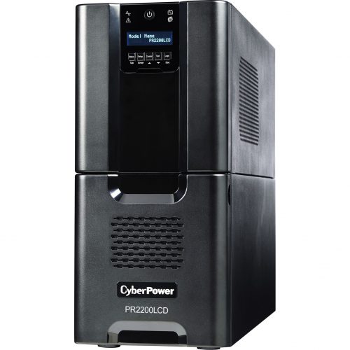 Cyber Power PR2200LCD Smart App Sinewave UPS Systems2200VA/1980W, 120 VAC, NEMA L5-30P, Tower, Sine Wave, 10 Outlets, LCD, Panel® B… PR2200LCD