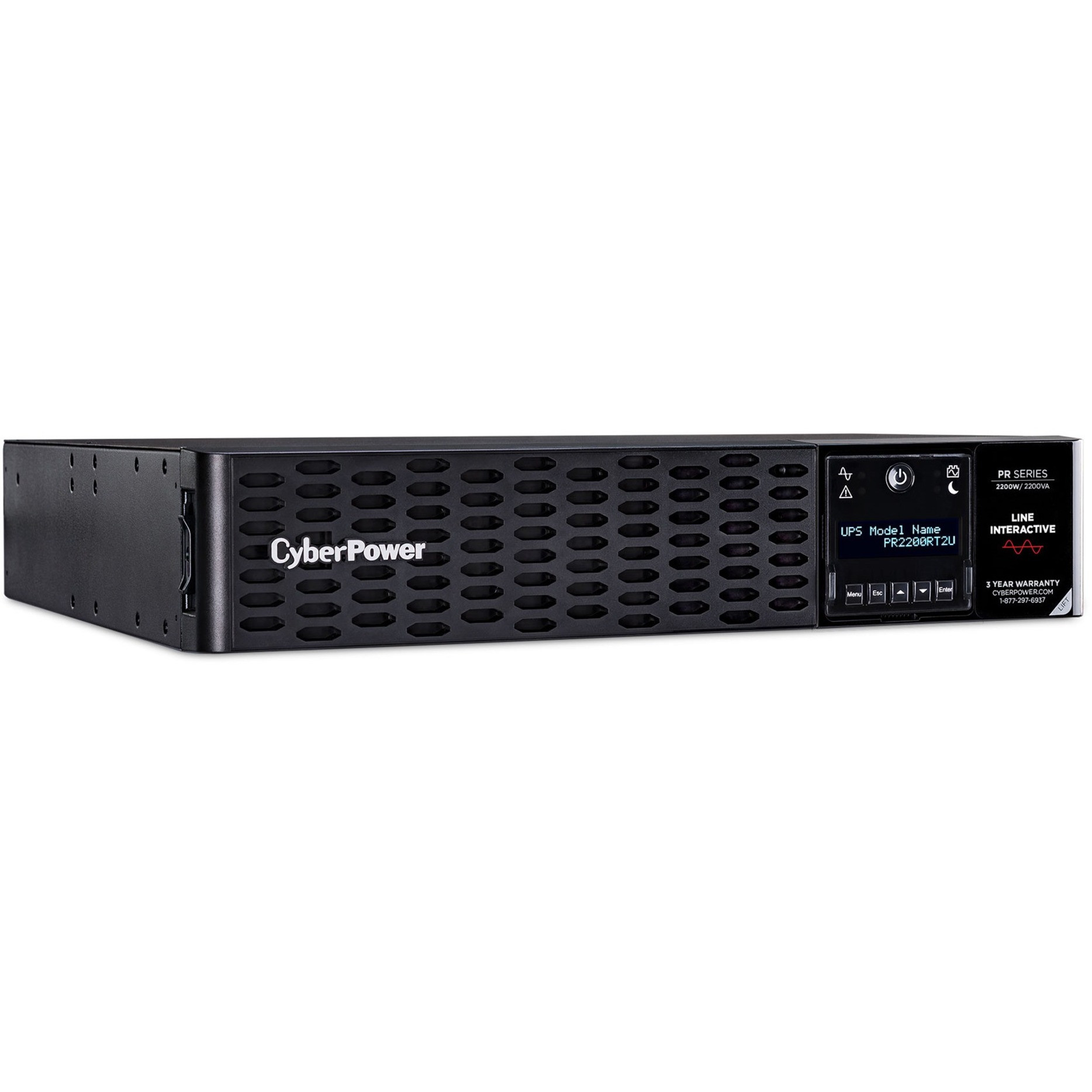 Cyber Power PR2200RT2U New Smart App Sinewave UPS Systems2200VA/2200W, 120 VAC, NEMA L5-30P, 2U, Rack / Tower, Sine Wave, 8 Outlets, LCD, P… PR2200RT2U