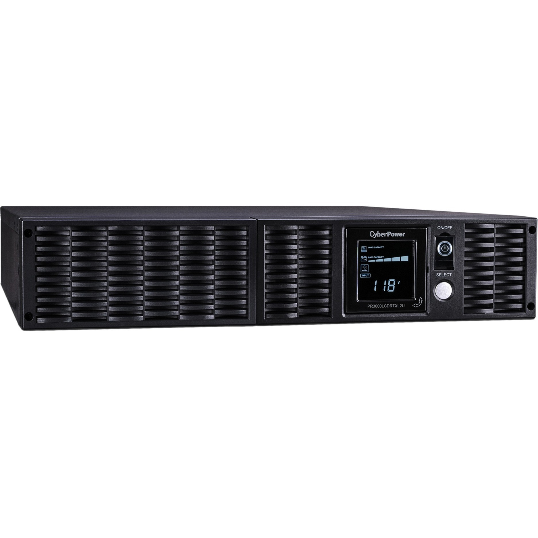 Cyber Power PR3000LCDRTXL2UN Smart App Sinewave UPS Systems3000VA/3000W, 120 VAC, NEMA L5-30P, 2U, Rack / Tower, Sine Wave, 9 Outlets… PR3000LCDRTXL2UN