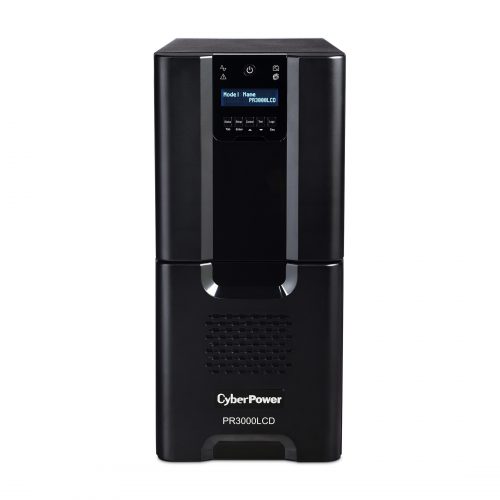 Cyber Power PR3000LCD Smart App Sinewave UPS Systems3000VA/2700W, 120 VAC, NEMA L5-30P, Tower, Sine Wave, 10 Outlets, LCD, Panel® B… PR3000LCD