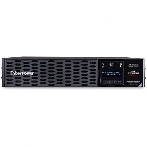 Cyber Power PR3000RTXL2U New Smart App Sinewave UPS Systems3000VA/3000W, 120 VAC, NEMA L5-30P, 2U, Rack / Tower, Sine Wave, 9 Outlets, LC… PR3000RTXL2U