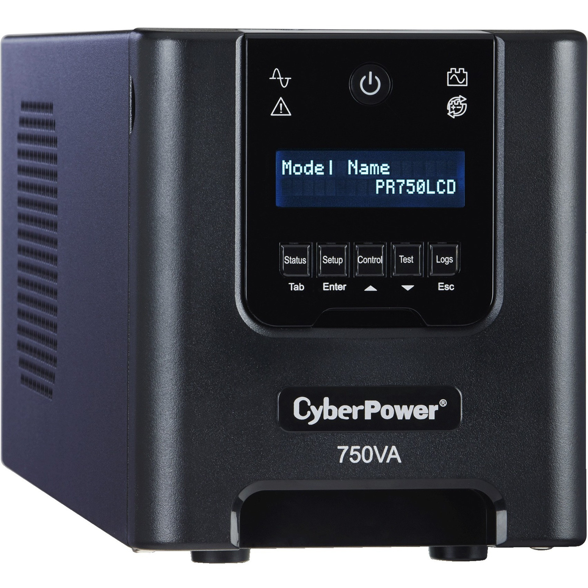 Cyber Power PR750LCD Smart App Sinewave UPS Systems750VA/525W, 120 VAC, NEMA 5-15P, Mini-Tower, Sine Wave, 6 Outlets, LCD, Panel® Bu… PR750LCD