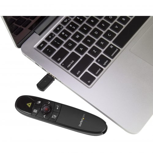 Startech .com Wireless Presentation Remote with Red Laser Pointer90 ft.PowerPoint Presentation Clicker for Mac & Windows (PRESREMOTE) -… PRESREMOTE