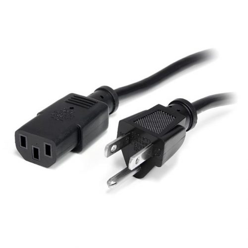 Startech .com 10ft (3m) Computer Power Cord, NEMA 5-15P to C13, 10A 125V, 18AWG, 10 Pack, Replacement PC Power Cord, TV/Monitor Power Cable… PXT1011010PK
