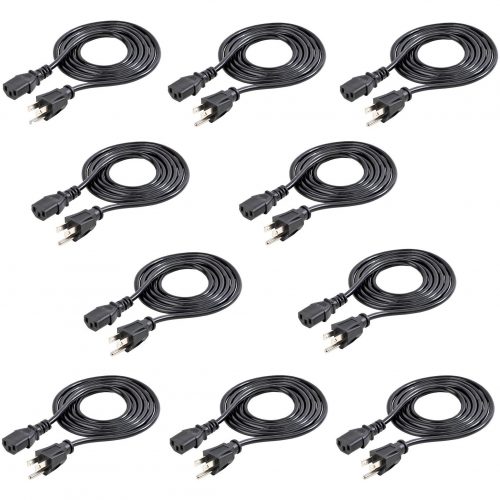 Startech .com 6 ft Standard Computer Power CordNEMA5-15P to C13Power cable10 Pack5-15 to C13 Power Cord6 ft Computer Power Cord… PXT10110PK