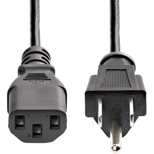Startech .com 6ft(1.8m) Heavy Duty Power Cord, NEMA 5-15P to C13, 15A 125V 14AWG, Replacement AC Computer Power Cord, PC Power Supply Cable6… PXT101146