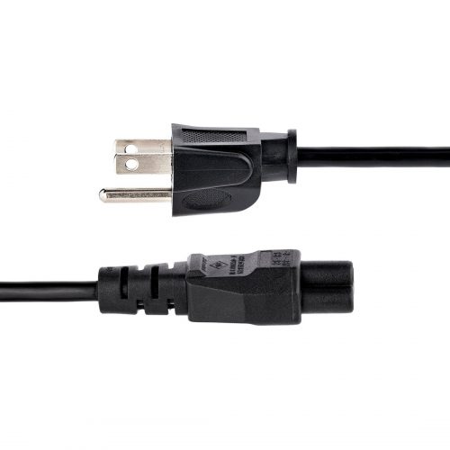 Startech .com 6ft (1.8m) Laptop Power Cord, NEMA 1-15P to C5 (Clover Leaf), 10A 125V, 18AWG, Laptop Replacement Cord, Power Brick Cable6ft… PXT101NB3S