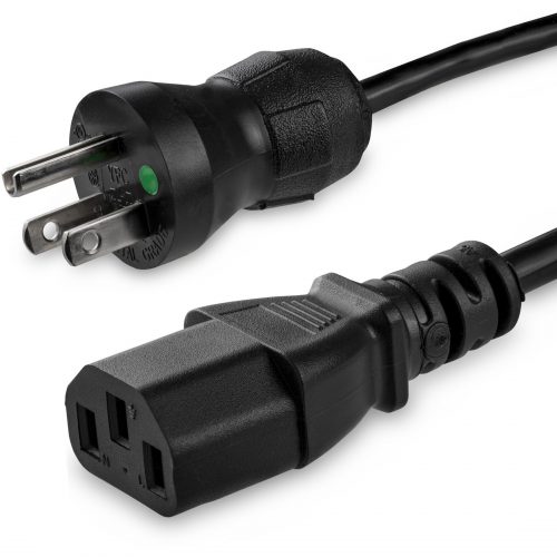 Startech .com 6ft (2m) Hospital Grade Power Cord, 18AWG, NEMA 5-15P to C13, 10A 125V, Green Dot Medical Power Cable, Monitor Power Cable6ft… PXTMG1016
