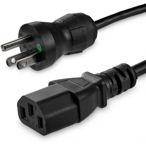 Startech .com 6ft (2m) Hospital Grade Power Cord, 18AWG, NEMA 5-15P to C13, 10A 125V, Green Dot Medical Power Cable, Monitor Power Cable6ft… PXTMG1016