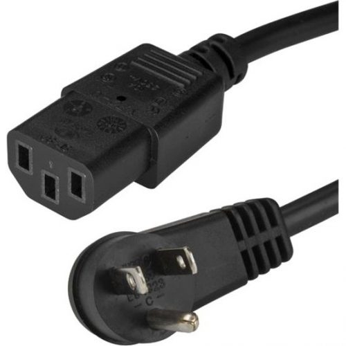 Startech .com 6ft (2m) Computer Power Cord, Right Angle NEMA 5-15P to C13, 10A 125V, 18AWG, Replacement AC Power Cord, Monitor Power Cable6ft… PXTR1016