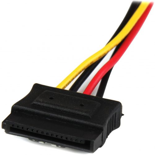 Startech .com 12in LP4 to 2x Latching SATA Power Y Cable Splitter Adapter4 Pin Molex to Dual SATAPower two SATA drives from a single L… PYO2LP4LSATA