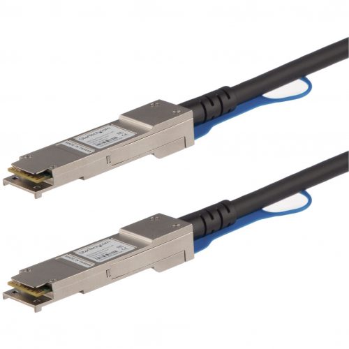 Startech .com MSA Uncoded Compatible 0.5m 40G QSFP+ to QSFP+ Direct Attach Cable40 GbE QSFP+ Copper DAC 40 Gbps Low Power Passive Twinax… QSFP40GPC05M