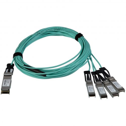 Startech .com AOC Breakout Cable for Cisco QSFP-4X10G-AOC5M5m 40G 1x QSFP+ to 4x SFP+ AOC Cable 40GbE QSFP+ Active Optical Fiber 16.4ft -… QSFP4X10GAO5