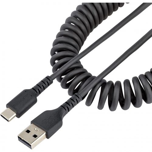 Startech .com 20in (50cm) USB A to C Charging Cable, Coiled Heavy Duty USB 2.0 A to Type-C, Durable Fast Charge & Sync USB-C Cable, B… R2ACC-50C-USB-CABLE
