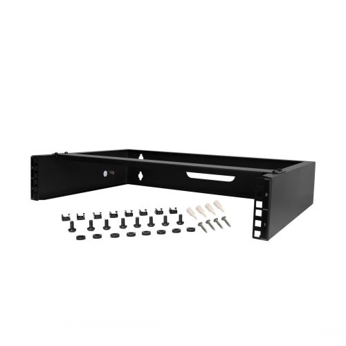 Startech .com 2U Wall Mount Rack, 14in Deep, 19 inch Wall Mount Network Rack, Wall Mounting Patch Panel Bracket for Switch/IT Equipmen… RACK-2U-14-BRACKET