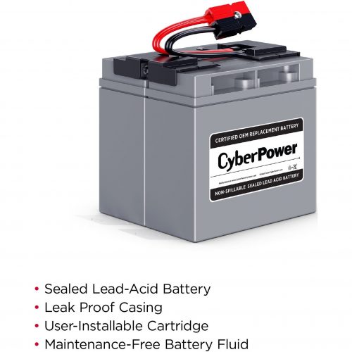 Cyber Power RB12170X2A Replacement Battery Cartridge2 X 12 V / 17 Ah Sealed Lead-Acid Battery, 18MO Warranty RB12170X2A