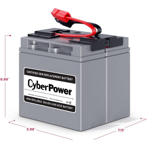 Cyber Power RB12170X2A Replacement Battery Cartridge2 X 12 V / 17 Ah Sealed Lead-Acid Battery, 18MO Warranty RB12170X2A