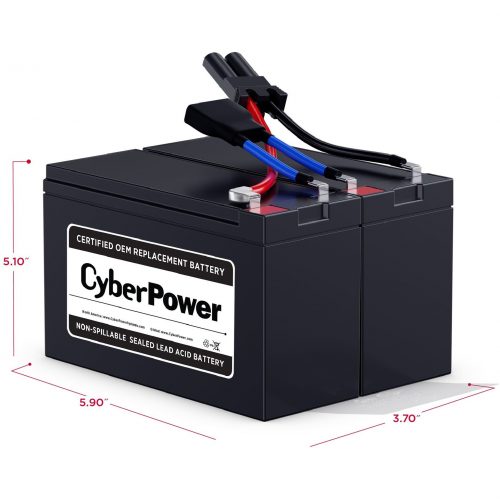 Cyber Power RB1270X2B Replacement Battery Cartridge2 X 12 V / 7 Ah Sealed Lead-Acid Battery, 18MO Warranty RB1270X2B