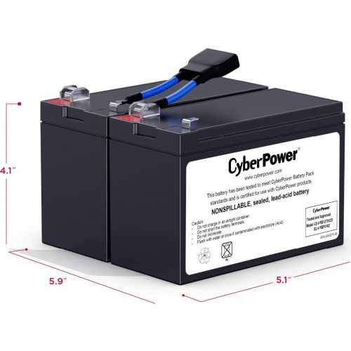 CyberPower RB1270X2D Replacement Battery Cartridge – 12V DC Sealed Lead-Acid Battery