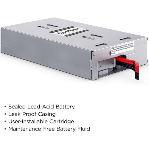 Cyber Power RB1270X4B Replacement Battery Cartridge4 X 12 V / 7 Ah Sealed Lead-Acid Battery, 18MO Warranty RB1270X4B