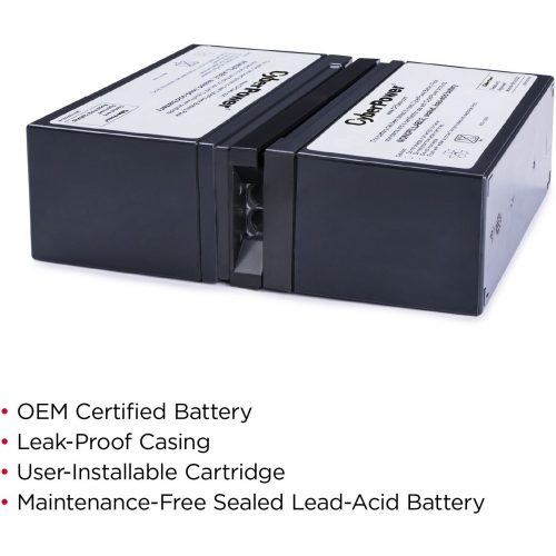 Cyber Power RB1280X2B Replacement Battery Cartridge2 X 12 V / 8 Ah Sealed Lead-Acid Battery, 18MO Warranty RB1280X2B