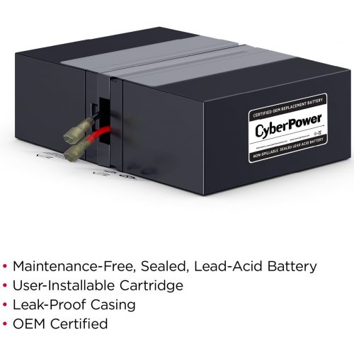 Cyber Power RB1280X2D Replacement Battery Cartridge2 X 12 V / 8 Ah Sealed Lead-Acid Battery, 18MO Warranty RB1280X2D