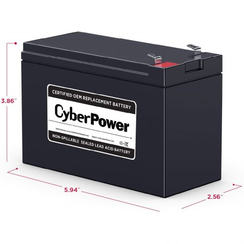 Cyber Power RB1280 Replacement Battery Cartridge1 X 12 V / 8 Ah Sealed Lead-Acid Battery, 18MO Warranty RB1280