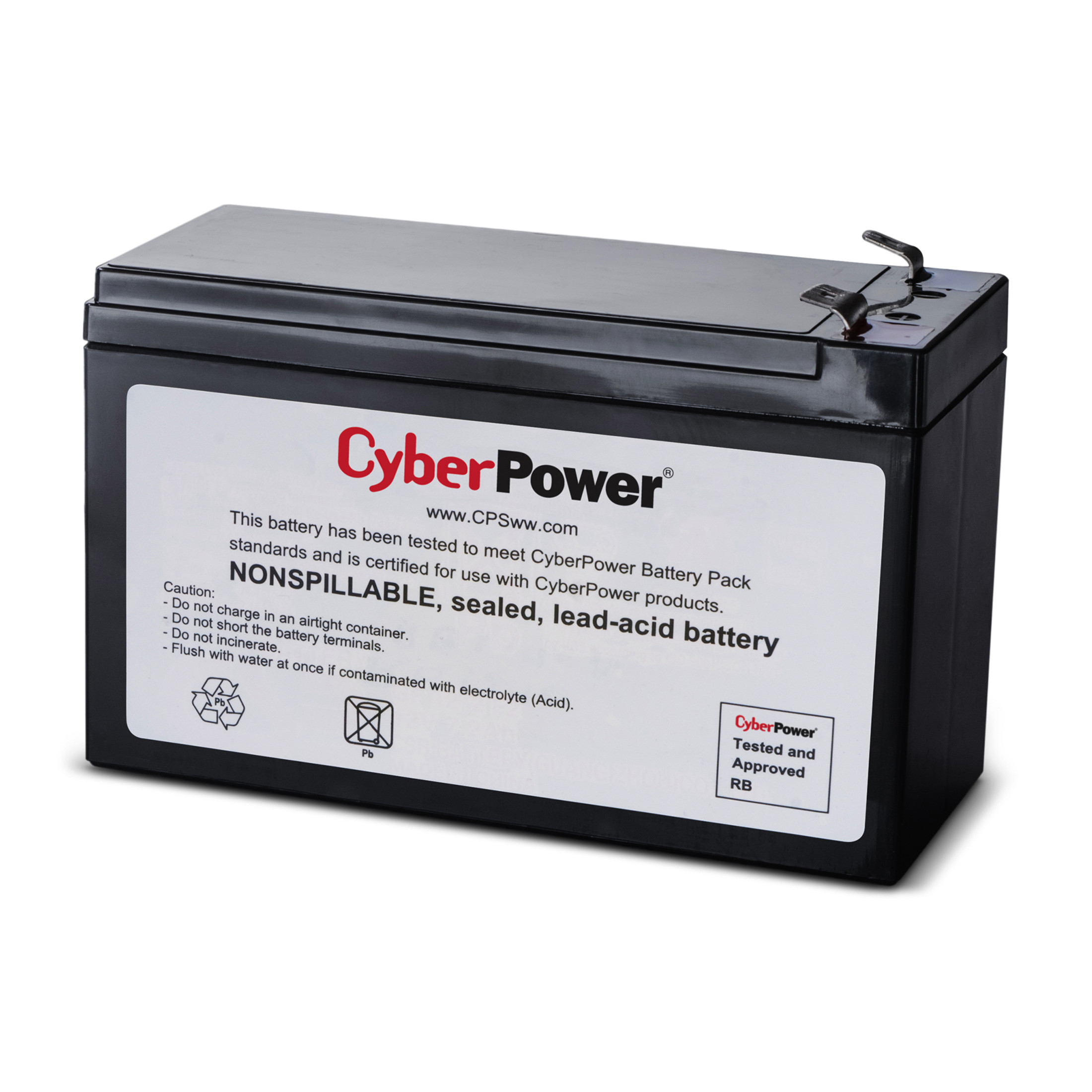 Cyber Power RB1290X2 Replacement Battery Cartridge2 X 12 V / 9 Ah Sealed Lead-Acid Battery, 18MO Warranty RB1290X2