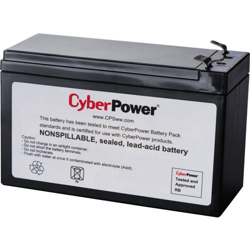 Cyber Power RB1290X2 Replacement Battery Cartridge2 X 12 V / 9 Ah Sealed Lead-Acid Battery, 18MO Warranty RB1290X2