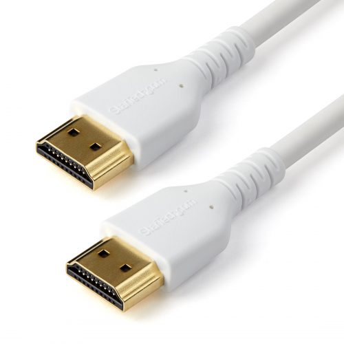 Startech .com 2m Premium Certified HDMI 2.0 Cable with Ethernet6ft High Speed UHD 4K 60Hz HDR Durable Rugged Ultra HD HDMI Monitor Cord6…. RHDMM2MPW