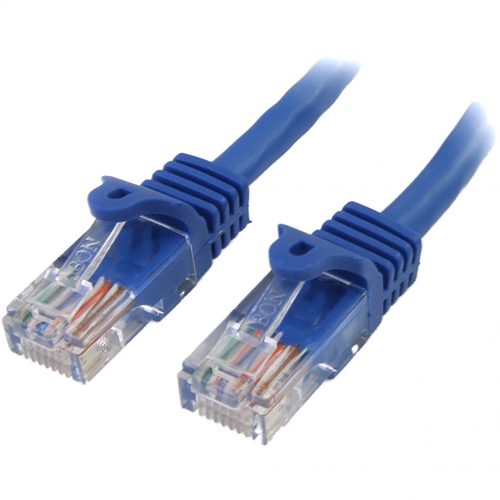 Startech .com 1 ft Blue Cat5e Snagless RJ45 UTP Patch Cable1ft Patch CordMake Fast Ethernet network connections using this high quality… RJ45PATCH1