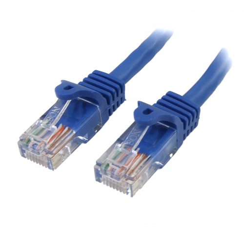 Startech .com 7 ft Blue Snagless Cat5e UTP Patch CableCategory 5e7 ft1 x RJ-45 Male1 x RJ-45 MaleBlue RJ45PATCH7