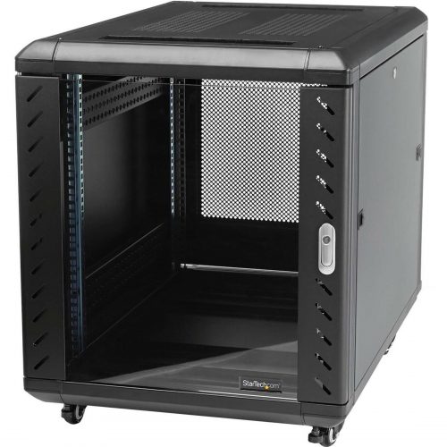 Startech .com 12U 36in Knock-Down Server Rack Cabinet with CastersEasy to transport and quick assemble 12U secure server rack cabinetComp… RK1236BKF
