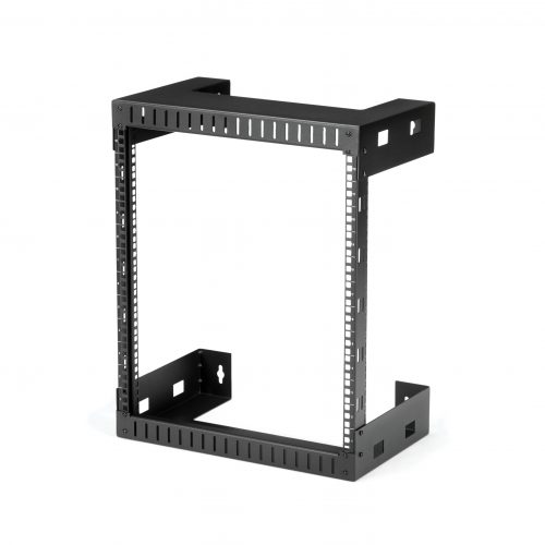 Startech .com 12U 19″ Wall Mount Network Rack, 12″ Deep 2 Post Open Frame Server Room Rack for Data/AV/IT/Computer Equipment/Patch Panel with C… RK12WALLO