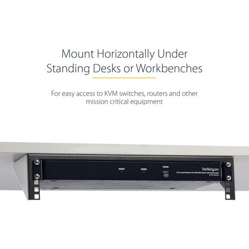 Startech .com 2U 19in Steel Vertical Wall Mount Equipment Rack BracketMount a server, network or telecommunications device vertically with… RK219WALLV