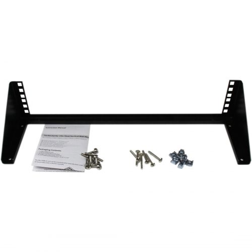 Startech .com 2U 19in Steel Vertical Wall Mount Equipment Rack BracketMount a server, network or telecommunications device vertically with… RK219WALLV