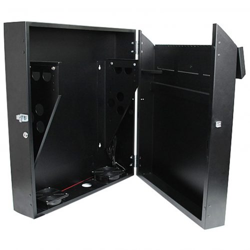 Startech .com Wallmount Server Rack with Dual Fans and LockVertical Mounting Rack for Server4UVertically wall-mount your server or ne… RK419WALVS