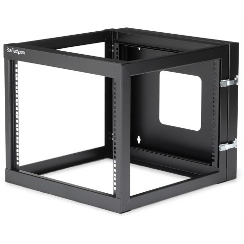 Startech .com 8U 22in Depth Hinged Open Frame Wallmount Server RackWall-mount your server or networking equipment with a hinged rack desig… RK819WALLOH