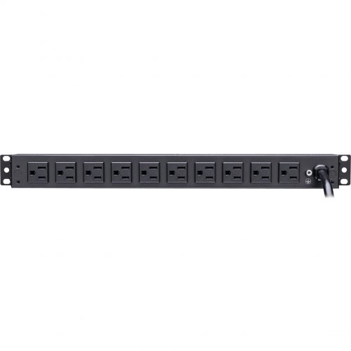 Cyber Power RKBS15S2F10R Rackbar 12Outlet Surge with 3600 JClamping Voltage 400V, 15 ft, NEMA 5-15P, Straight, EMI/RFI Filtration, Bla… RKBS15S2F10R