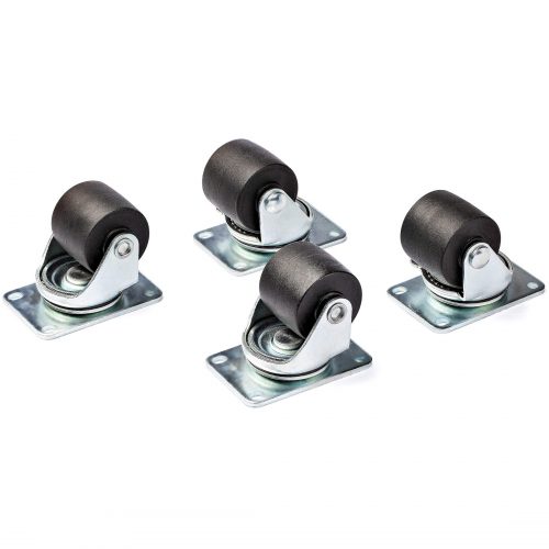 Startech .com Heavy Duty Casters for Server Racks/Cabinets, Set of 4 Universal M6 2-inch Caster Wheels Kit, 45x75mm Pattern Casters, SwivelS… RKCASTER2