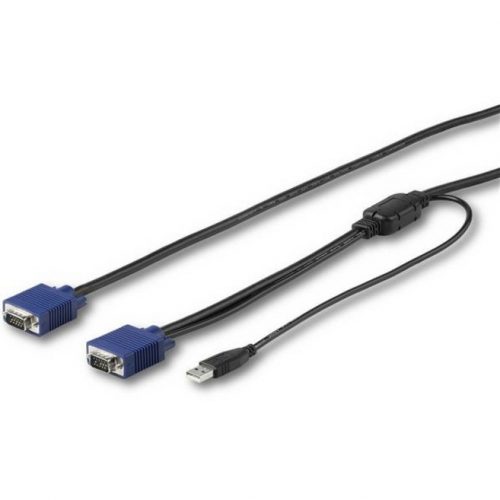 Startech .com 10 ft. (3 m) USB KVM Cable for .com Rackmount ConsolesVGA and USB KVM Console Cable (RKCONSUV10)9.84 ft KVM Cable… RKCONSUV10