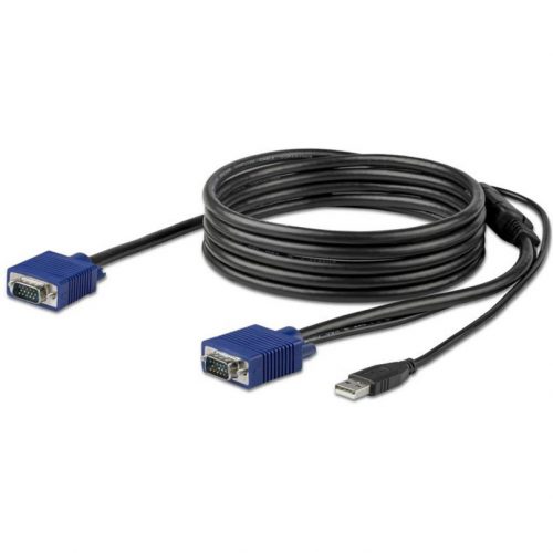 Startech .com 10 ft. (3 m) USB KVM Cable for .com Rackmount ConsolesVGA and USB KVM Console Cable (RKCONSUV10)9.84 ft KVM Cable… RKCONSUV10