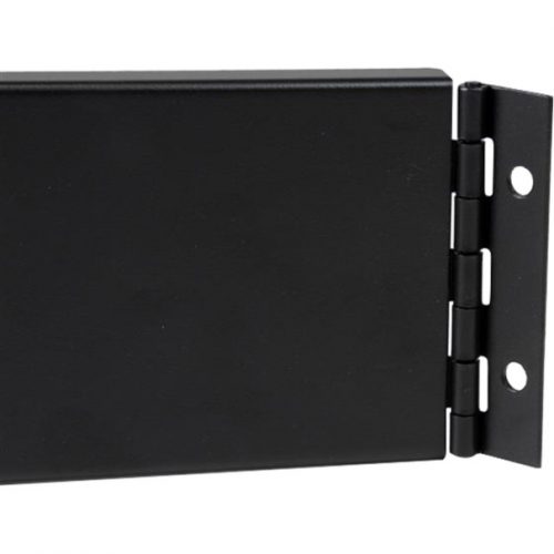 Startech .com 2U Hinged Solid Blank Rack PanelSteelBlack2U Rack Height1 Pack3.5″ Height19″ Width0.6″ DepthTAA Compliant RKPNLHS2U