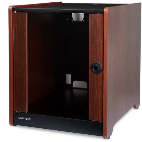 Startech .com 12U Rack Enclosure Server Cabinet21 in. DeepWood FinishFlat PackStore IT equipment discreetly in the office, with a… RKWOODCAB12