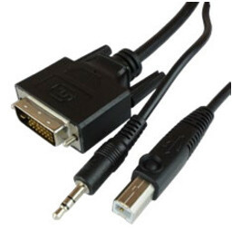 Raritan 6 Feet (1.8m) KVM Dual Link Combo Cable, DVI+USB+Audio6 ft DVI/Mini-phone/USB KVM Cable for Audio/Video Device, KVM SwitchFirs… RSS-CBL-DVI